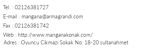 Mangana Konak telefon numaralar, faks, e-mail, posta adresi ve iletiim bilgileri